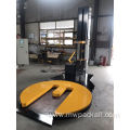 Pallet wrapping machine with convenient forklift